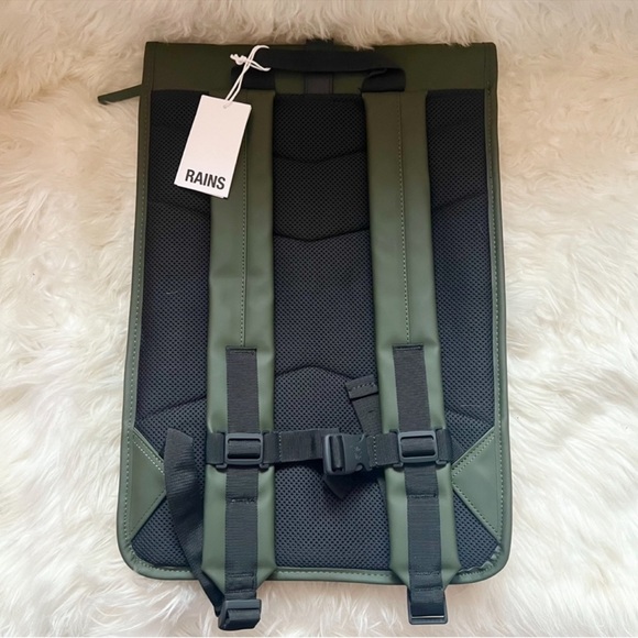 New! RAINS Waterproof Rolltop Rucksack Backpack - Picture 11 of 13